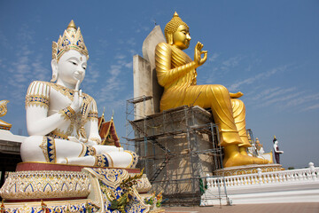 Beauty Phra Si Ariya Mettrai buddha statue for thai people travel visit respect praying holy...