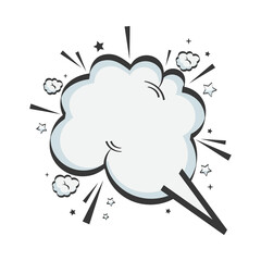 cloud pop art style
