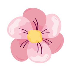 cute flower with six petals
