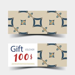 Luxurious gift vouchers set. Colorful design, on white background. Vector illustration EPS10.
