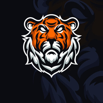 Tiger masscot logo esport premium vector