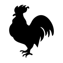 silhouette roaster chicken icon illustration design