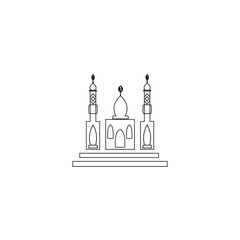 mosque icon logo image vector illustration