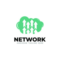 Network logo vector, Network combination circle creative design concept