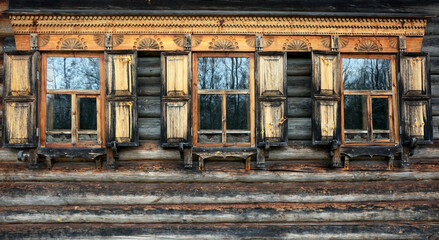 Fototapeta na wymiar Old wooden monastery on Kizhi island. Russia, Karelia. Winter