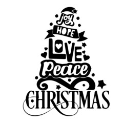 joy hope love peace christmas inspirational quotes, motivational positive quotes, silhouette arts lettering design