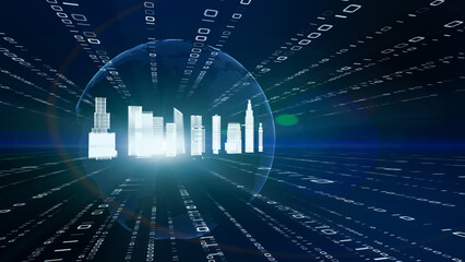 スマートシティ、デジタル社会のイメージ