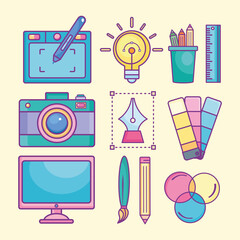 eight icons for designer
