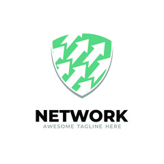 Network logo vector, Network combination circle creative design concept
