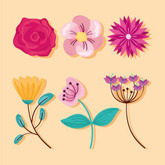 bundle of branches and flowers