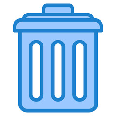 trash blue style icon