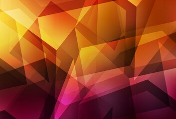 Dark Orange vector low poly layout.