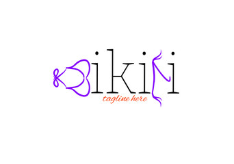 Obraz premium initial letter bn b n bikini logo