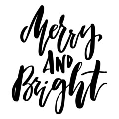 merry and bright inspirational quotes, motivational positive quotes, silhouette arts lettering design
