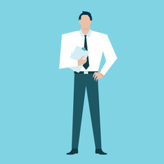 businessman with clipboard