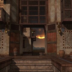 3d illustration of an fantasy background