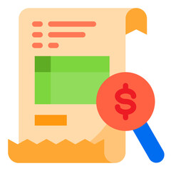 invoice flat style icon
