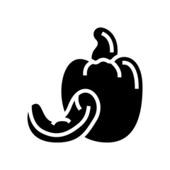 cashew nut glyph icon vector. cashew nut sign. isolated contour symbol black illustration