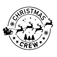 christmas crew inspirational quotes, motivational positive quotes, silhouette arts lettering design