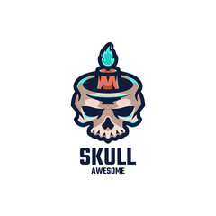 Illustration vector graphic of Skull, good for logo design