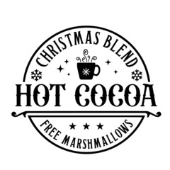 christmas blend hot cocoa inspirational quotes, motivational positive quotes, silhouette arts lettering design