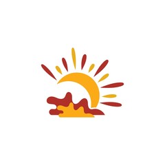Sun Vector illustration Icon template design