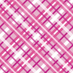Diagonal lines pink white background, pattern with dashes. Seamless texture - stock vector