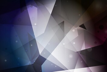 Dark BLUE vector texture with triangular style.