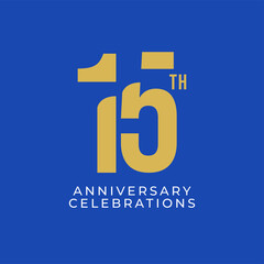 15 Th Anniversary Celebration Vector Template Design Illustration