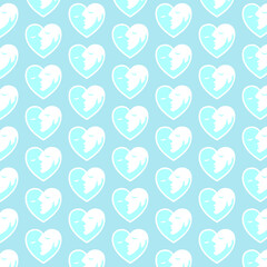 seamless pattern with hearts