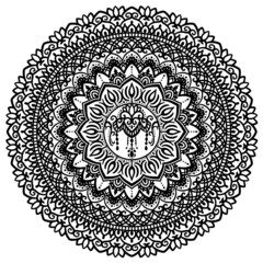 マンダラアート(線画・ヘナ・メヘンディ)