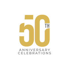 50 Th Anniversary Celebration Vector Template Design Illustration