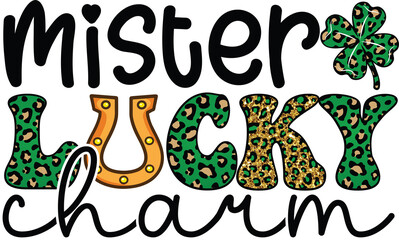 mister lucky charm sublimation design 