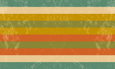 Modern abstract retro vintage 70s style background with stripes lines and grunge texture for Old Themed Events, Festive 1970s, 60s, 70s, Flyer, Poster, Circus, Cabaret.