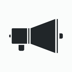 Advertising marketing icon vector. Business promotion. Megaphone 
