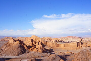 チリにあるアタカマ砂漠の月の谷