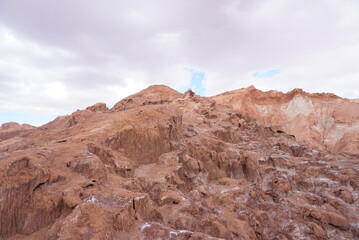 チリのアタカマ砂漠の月の谷