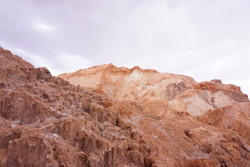 チリのアタカマ砂漠の月の谷