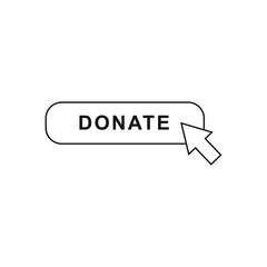 Donate button icon design vector illustration