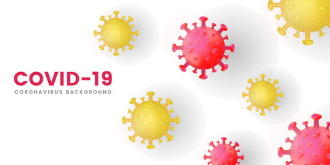 Covid19 corona virus background post for media social banner template premium vector