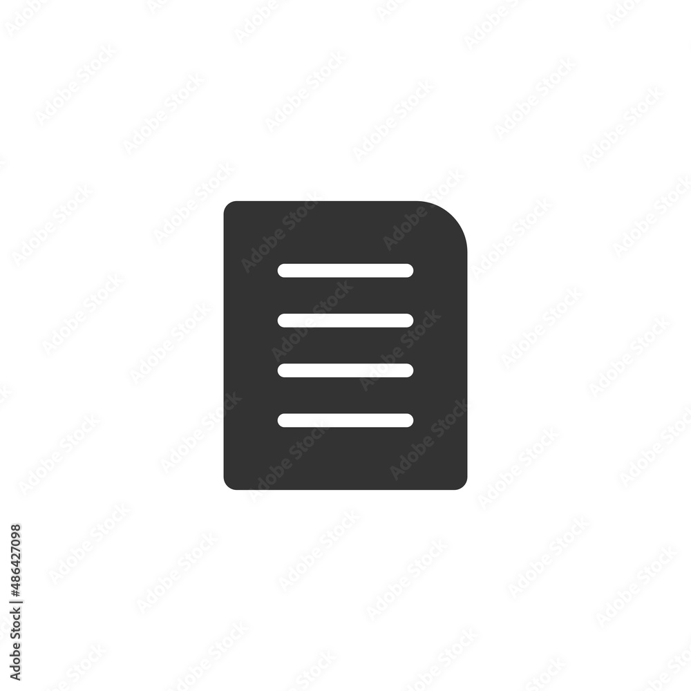 Poster contract document icon in flat style. report folder stamp vector illustration on isolated background