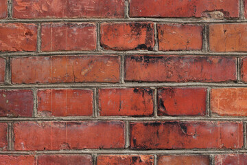 classic red brick wall of old building

