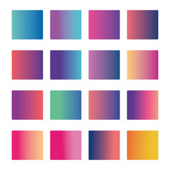Fototapeta premium Colourful Gradient set collection Shin Luxury Bright