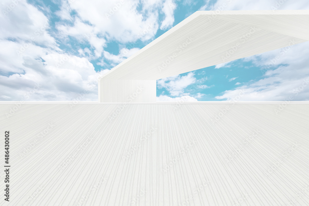 Poster the geometric structure of the building and the artificial space on the ground with extended lines a