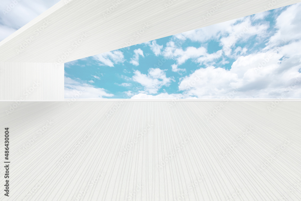 Poster the geometric structure of the building and the artificial space on the ground with extended lines a
