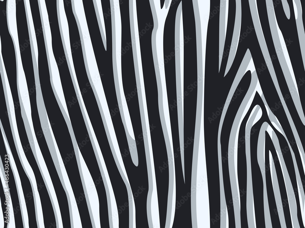 Poster seamless zebra skin pattern. abstract background of dark stripes on a light background. print on fab