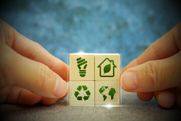 Idea of rescuing the world, as well as the concept of sustainable development, terms ecology,...