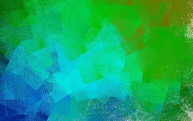 Light Blue, Green vector background with bent lines.