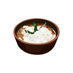 Bubur sumsum indonesian food design vector
