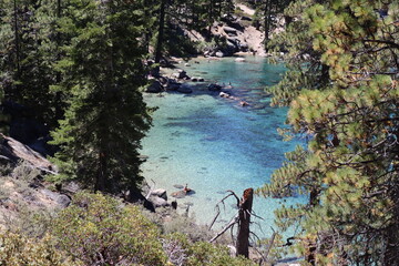 Lake tahoe beach in summer